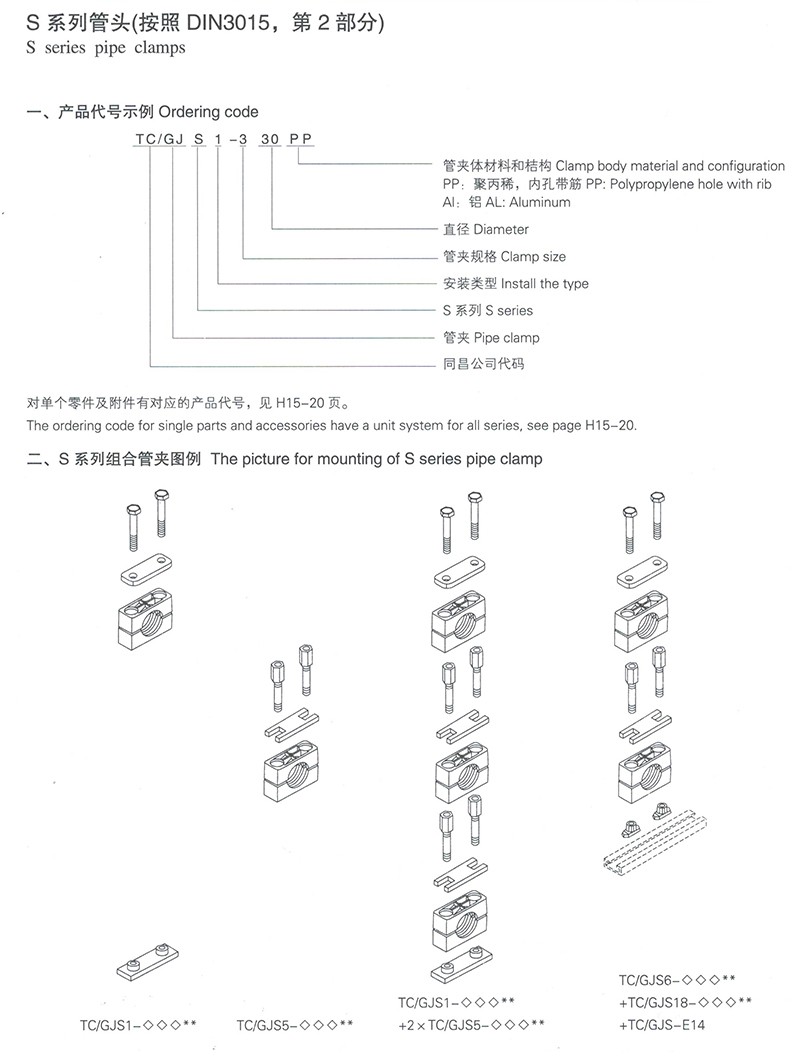 S系列管夹 S系列管夹